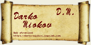 Darko Miokov vizit kartica